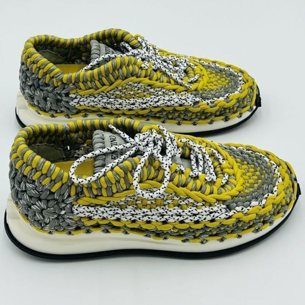 Valentino Garavani Woven Crochet Sneakers Men's sz US 8 (41 EU) Authentic - Picture 2 of 5